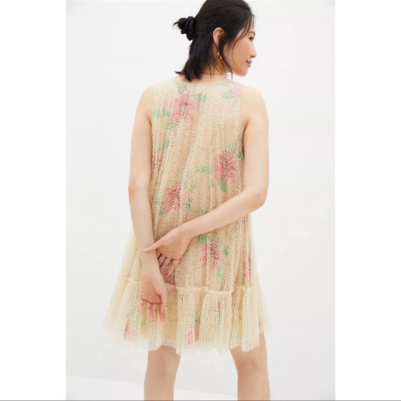 Anthropologie Sequined Tulle Mini Dress - Size XLP - NWT - Picture 4 of 15